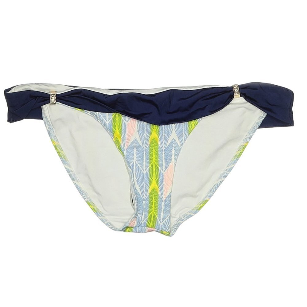 Tart‎ Collections Women's Size Medium Bikini Bottoms Navy Blue White Geometric